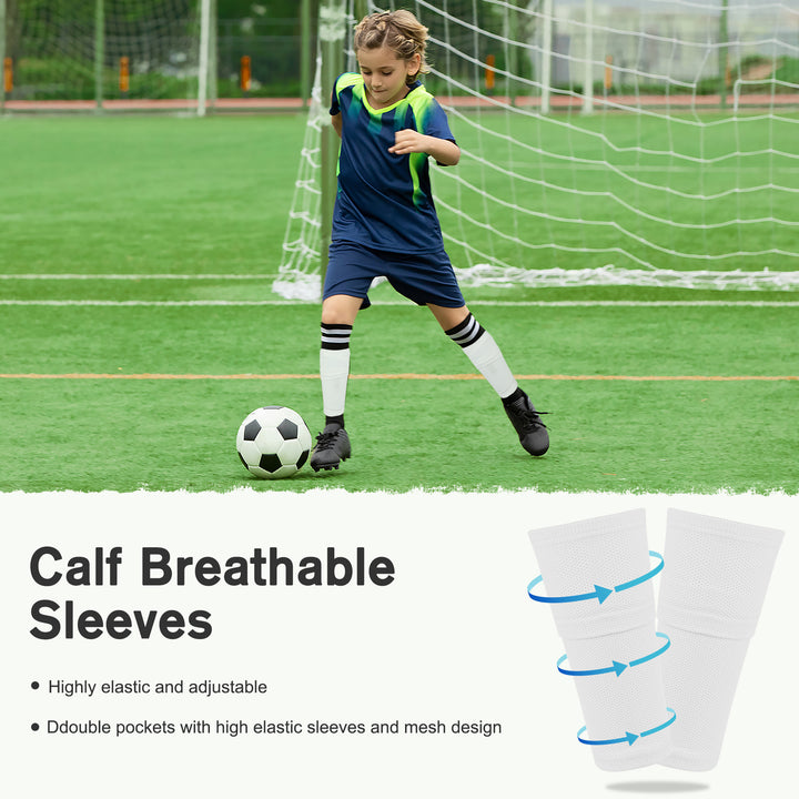 brooman Soccer Shin Guards for Kids, Youth, and Adults - Optimized Insert Pocket for Enhanced Protection in Soccer Games
