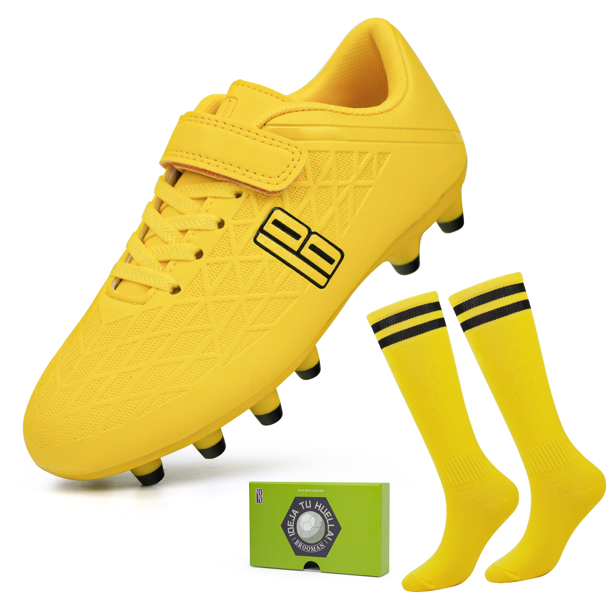 brooman Kids Firm Ground Soccer Cleats with Sock - JuniorJet